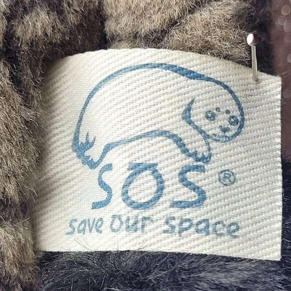 Save Our Space Rhinoceros 10" Gray Textured Realistic Plush Stuffed Toy 2018 - Picture 7 of 8